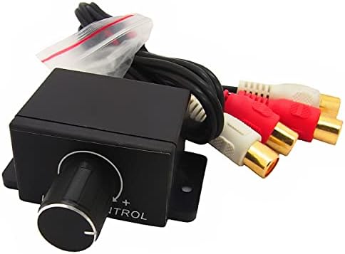 CHELINK Universal Car Amplifier Audio RCA Amplifier Gain Level Bass Volume Control Knob for Car, Motorcycle, Speakers, Home Theater