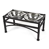 Funkeen® Futternapf Napfständer Futterstation Hundebar fressnapf Hundnäpfe mit Gestell (S)