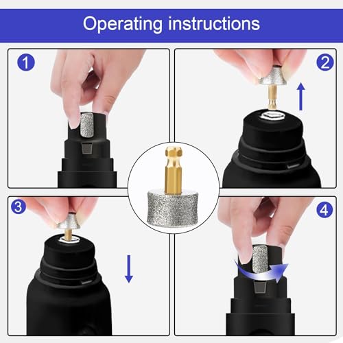 Hsthe Sea 4Pcs Dog Nail Grinder Replacement Pet Nail Grider Polisher Wheel Head Professional Spare Grinding Head for Dog Cat Pet Toenail Paws Electric Claw Trimmer Nail Smoothing Grooming Tool - Image 4