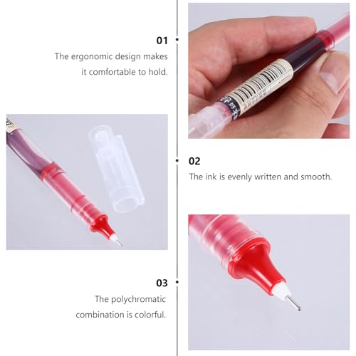 Set de 9 bolígrafos de tinta gel ARTIBETTER 0.5mm negro rojo azul miniatura 3