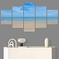 SIGNWIN 5 Panel Canvas Wall Art Modern Art Beach Coastal Expressive Global Multicolor Photography for Home Decorations Ready to Hang - 60