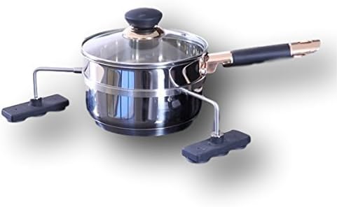 Stainless Steel Pot with Lid and Adjustable Safety Guard by PotSafe | Child-Proof Stove and Spill Guard Ring Set | Made for Child Safety, No Spills, Splash, or Splatter