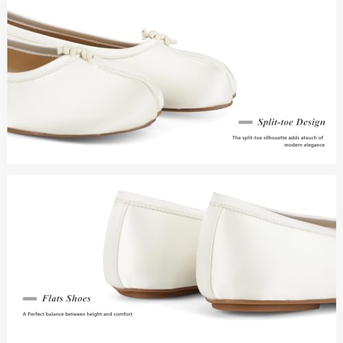 Image of Tabi Shoes Women Split Toe Shoes Wide Width Ballet Flats Comfort Casual Work Shoes for Women Office