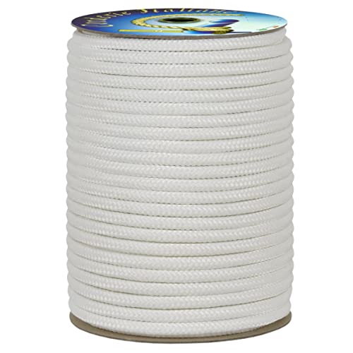 Corderie Italiane 002069218 Treccia ecopol bianca, 4 mm - 500 mt, corda multiuso, stabilizzata ai raggi U.V., resiste a intemperie, rottura 105 kg