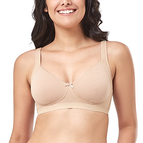 Image of Amante Every de Black Solid Non-Wired Non Padded Everyday Bra
