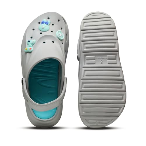Image of ASIAN INDIGO-08 Stylish Women Clogs | Lightweight, Comfortable & Breathable Slip-Ons with Trendy 3D Stickers