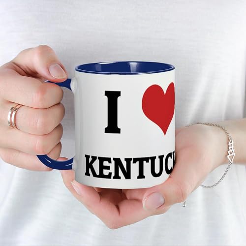 Taza de Cerámica CafePress I Love Kentucky 11 oz miniatura 5