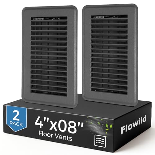 Flowild Grey 4x8 Floor Registers 2 Pack
