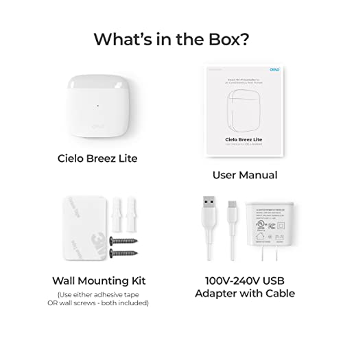 Cielo Breez Lite | Smart Ac Controller For Mini-Split, Window & Portable Air Conditioners & Heat Pumps | Free App, No Subscriptions | Alexa, Google, Smartthings, Ifttt (White) #TOP1