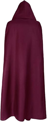 Miniatura 8 de FMMOEK Capa unisex con capucha para adultos capa misteriosa medieval renacentista capa larga ritual bata para cosplay disfraz de luna