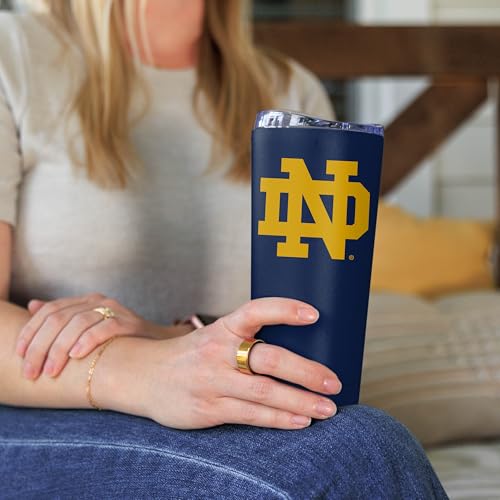 Image of Logo Brands NCAA 20 oz Powder Coat Stainless Tumbler -Double-Wall Insulated Everday Tumbler for Hot or Cold Drinks, High Lip Lid, Team Color
