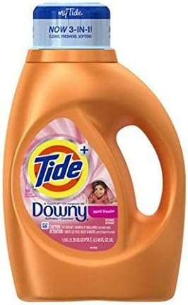 Tide Plus A Touch Of Downy April Fresh Scent - Detergente líquido para ropa, 40 onzas líquidas