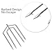 Cyfie Stainless Steel Fishing Gig Gaff Hook with 8mm Screw, Harpoon Hook for Hunting Fish Flounder Frog Gig in Pond River Lake, Capable for Fishing Gaff Gig Pole (5 Prong with 8mm Screw)