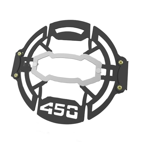 Grille phare Himalayan 450 incassable : couvercle acier anti-gravillons