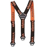 Härkila breite Hosenträger für Herren Orange Tech | Hosenträger für Jäger und Wanderer | Hosenträger stark für Männer (Brown/Orange Blaze)