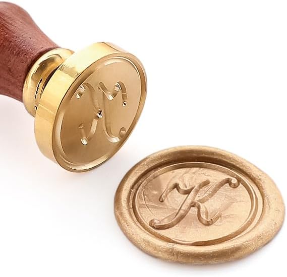 Miniatura 2 de Sello de cera, letra inicial escrita a mano con mango de palisandro, decoración en invitaciones, sobres de correo, tarjetas, libros para cumpleaños,