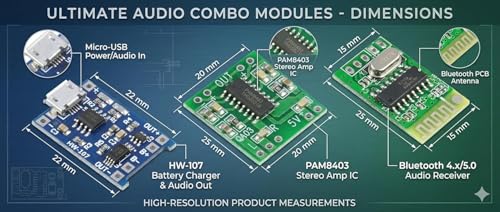 Generic Shekki Combo of PAM8403, Bluetooth Receiver, TP4056 Charger - Image 3