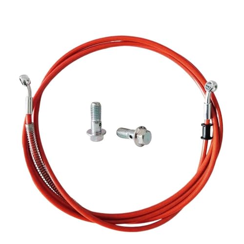 Flexible frein hydraulique moto 280cm durite tressée inox raccord 28 degrés M8