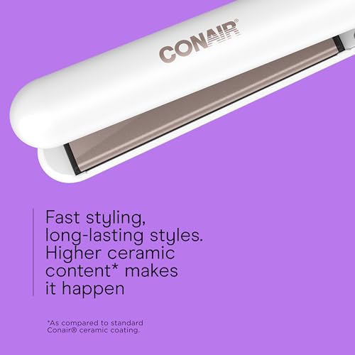 Conair Double Ceramic Flat Iron, 1-inch