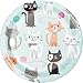 Cat Themed Plates - Large Set of Kitten Shaped Lunch & Dinner Dish with Beverage Napkins Cute Disposable Kitty Head Plate Bundle Paper Goods for Dessert Birthday Decorations Party Supplies Cats Decor