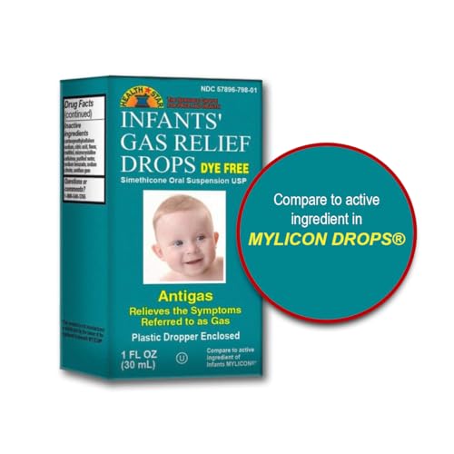 GeriCare Infants Gas Relief Simethicone Drops for Stomach Discomfort, Safe & Gentle 20mg Drops, Child Anti-Gas, 1 Fl Oz