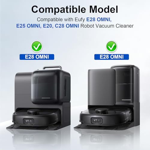 Image of Dust Bags Compatible with Eufy E28 OMNI, E25 OMNI, C28 OMNI Robot Vacuum - Large Capacity Vacuum Bags Replacement Parts Accessories Kit Effective Filtration Disposable Bag (12 Pack)