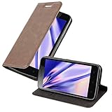 Cadorabo Funda Libro para Lenovo C2 en MARRÓN CAFÉ - Cubierta Proteccíon con Cierre Magnético, Tarjetero y Función de Suporte - Etui Case Cover Carcasa