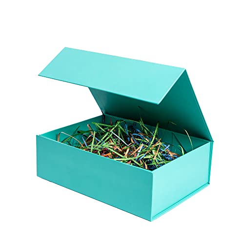 Image of Rsgift Green Gift Box with Lid, 11x7.8x3.5 Inches, Magnetic Closure Small box for Men - Wedding, Birthday, Graduation Packaging