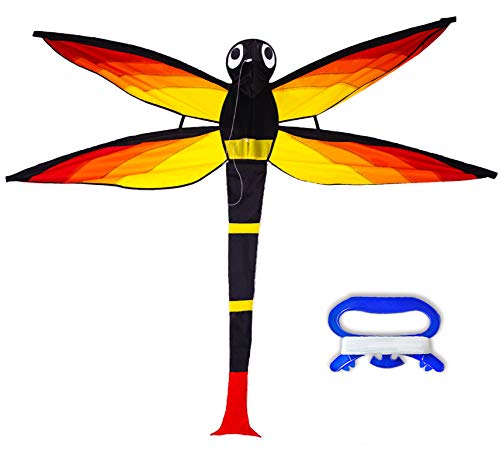 ZHUOYUE Dragonfly Kites for Kids and Adults, Single Line Kite Easy Flying for Outdoor, Nylon Fabric Best Kite with Flying Tool