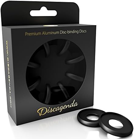 Discagenda Aluminum Disc-Binding Discs 33mm 1.3in 8 Piece Set Black