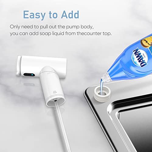 Dish Soap Dispenser For Kitchen Sink, Automatic Sensor Touchless Kitchen Sink Soap Dispenser, Built In Liquid Soap Dispenser For Faucet, Countertop Hand Soap Dispenser Pump With Large Soap Bottle #TOP4