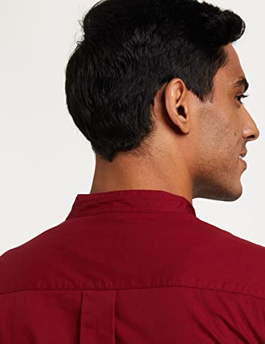 Image of Amazon Brand - Symbol Men's Cotton Shirt | Chinese Collar | Casual | Plain | Full Sleeve | Summer - Regular Fit (Available in Plus Sizes)