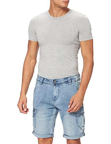 Timezone Herr Slim Stanleytz shorts, Antik blå tvätt, 30W (Normal)