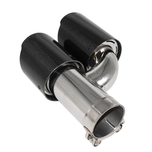 Silenciador de coche doble para lucir en concentraciones tuning con carbono brillante en H 3