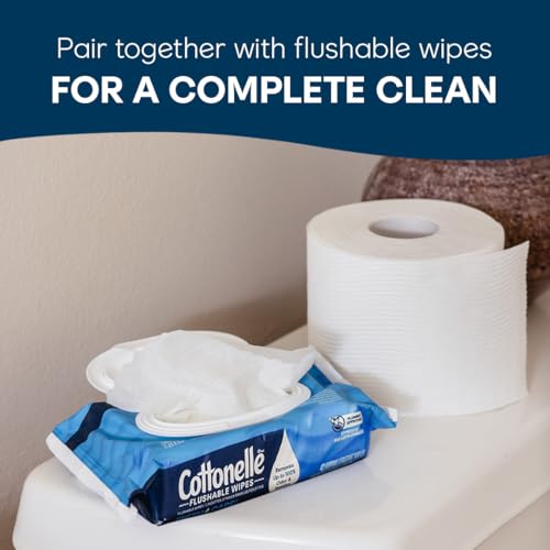 Cottonelle Ultra Clean Toilet Paper with Active CleaningRipples Texture, Strong Bath Tissue, 32 Family Mega Rolls = 176 Regular Rolls (8 Packs of 4) image 7