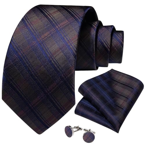 Corbata de seda con diseño a rayas para hombres