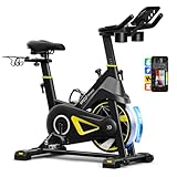 YPOO Exercise Bike, Adjustable Magnetic Resistance Stationary Bikes for Home Cardio with Exclusive App, Indoor Bike with 330lbs Weight Capacity Comfortable Seat, Tablet Mount and Fitness Courses