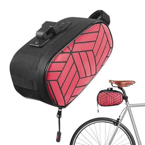 Bolsa de ciclismo debajo del asiento, bolsa de asiento en bicicleta, Bolso de silla de montar en bicicleta debajo del asiento, Fuerra reflectante de 1.2L Capacidad Paquete compacto seguro para bicicle