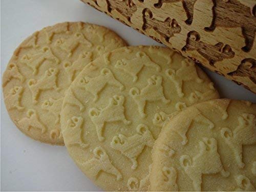 Miniatura 4 de PUG EMBOSSING ROLLING PIN MOPS DOG PATTERN for EMBOSSED COOKIES DOG MINI MASTIFF CARLIN GIFT for FRIEND DOG LOVER