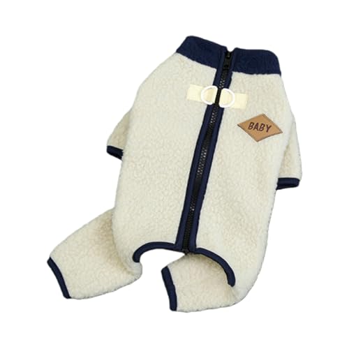 Winter Dog Jackets with Fleece Lining Leash Hook Soft Warm Coat 4 Leg Jumpsuit for Small Breeds Puppies Outdoor Walking Dog Wint