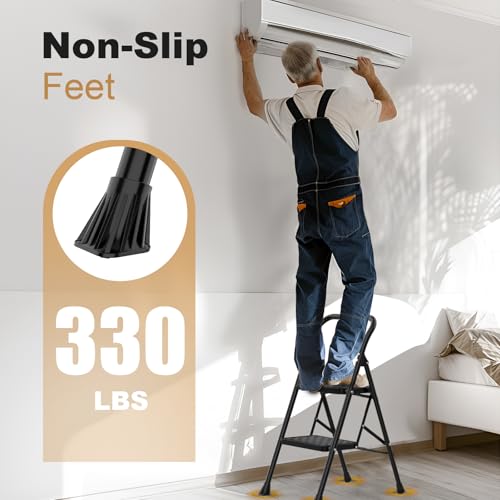 Hbtower JPAZCGHR-ZL16030001 2 Step Ladder, Step Stool thumb #3