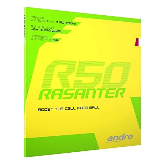 ANDRO Rasanter R50 Table Tennis Rubber Black 2.0