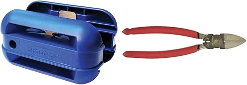 FastCap Q.TRIM - Recortadora neumática cuádruple con hoja de acero al carbono de 30 grados, alicates azules y FastCap, recortadores de corte macro
