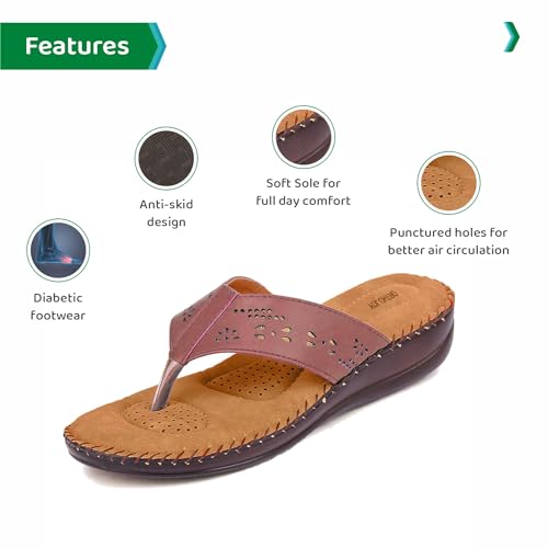 Image of ORTHO JOY Extra Soft Women's Doctor Ortho Slippers /Flip-Flops