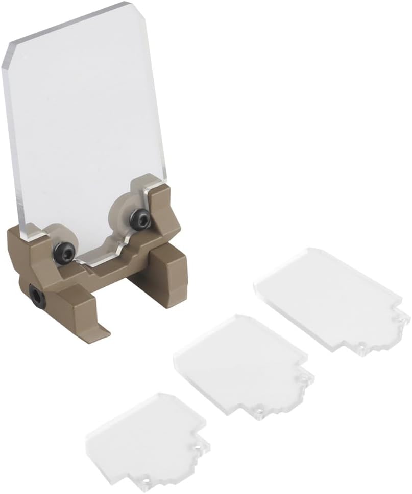 Airsoft Optic Lens Protector Kit, Aluminum Alloy, 3 Shield Sizes with Adjustable Mount, for Red Dot and Reflex Sights Style Accessories
