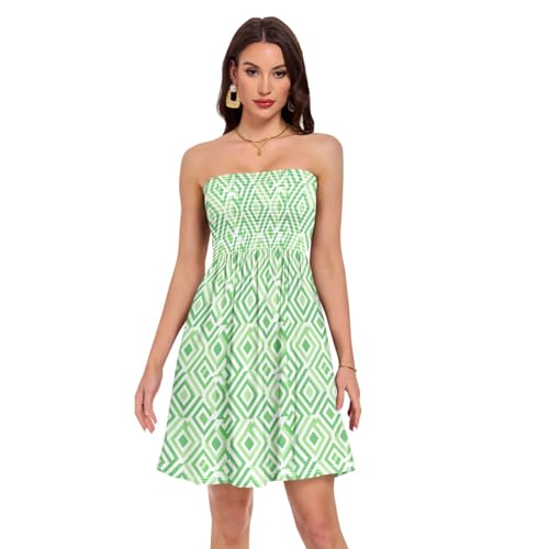 Robe patineuse motif treillis ample et fluide pour femme