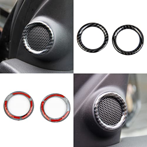 Crosselec Carbon Fiber Inner Front Door Speaker Cover Trim For Dodge Durango 2011-2022 #TOP5