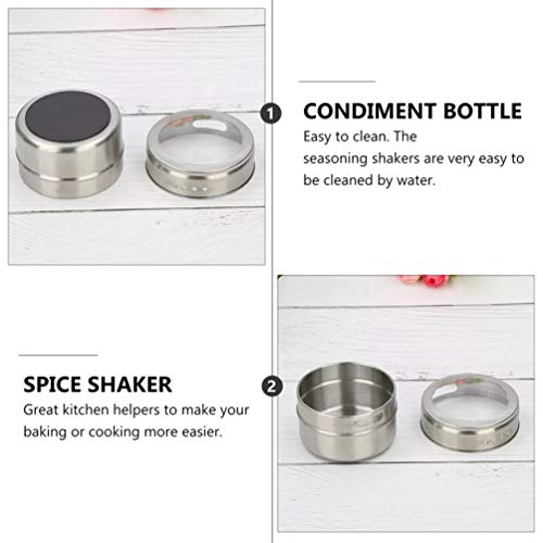 Hemoton 4 Unidades de Aço Inoxidável para Temperos Latas de Temperos Recipientes de Temperos Garrafa