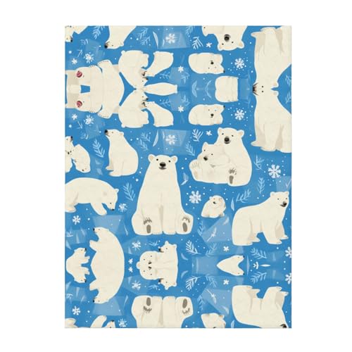 Couverture ours polaire super douce de qualité supérieure pour lit