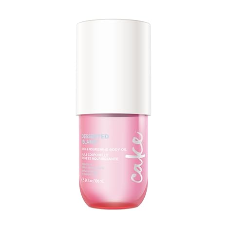 Cake Beauty Body Oil, Desserted Island - Rich & Nourishing Body Oil, Radiance Enhancing - Argan Oil, Aloe, Camelia Leaf Extract - For Dry Skin - 100 mL / 3.4 Fl Oz
